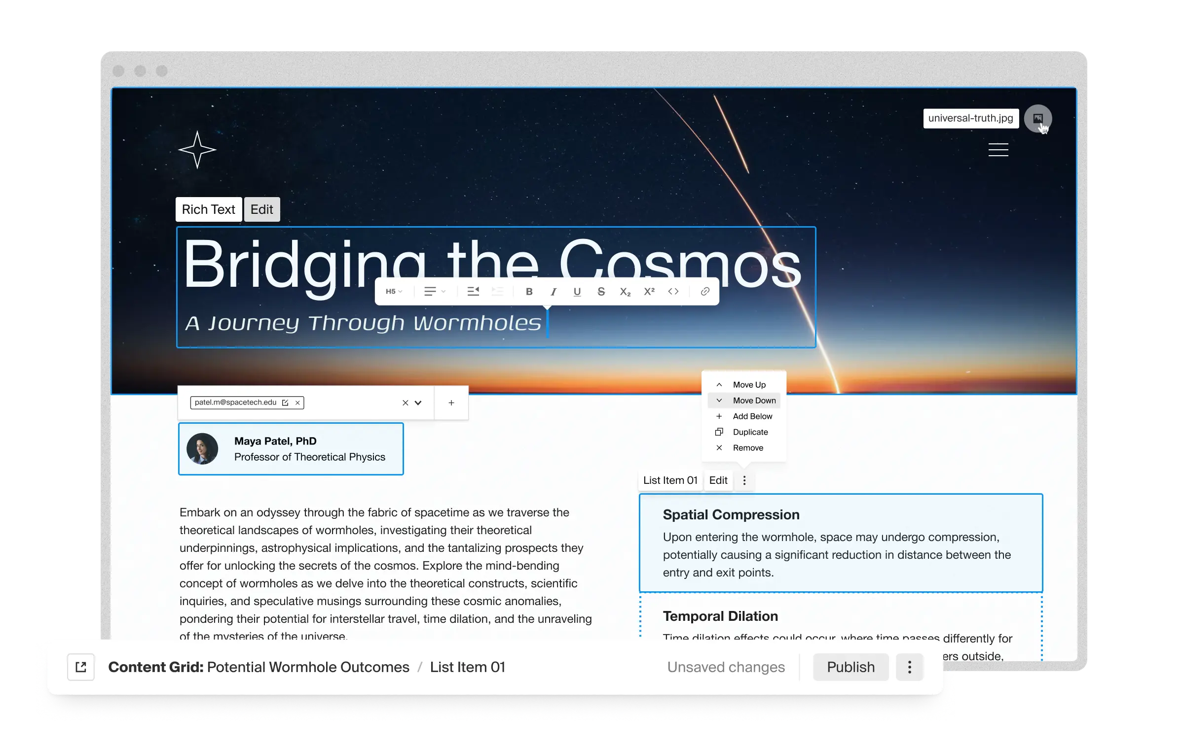 Use Payload Visual Editing to update rich text, relationships, media, and more